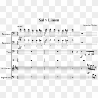 Sal Y Limon Sheet Music Composed By Jermaine Mathis - Sheet Music Clipart