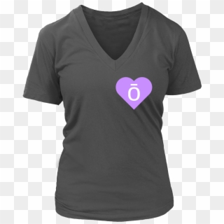 Doterra Ō In Purple Heart V Neck T Shirt - T-shirt Clipart