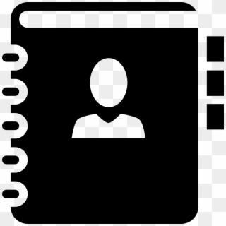 Png File Svg - White Icon Png Address Book Clipart