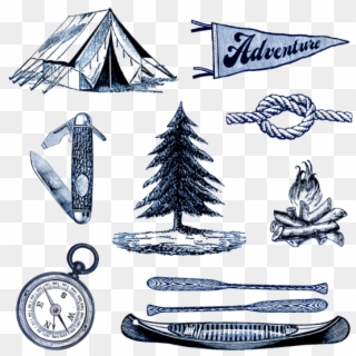 Tattoo Product Set Camping Summer Camp Tattly - Camping Clipart