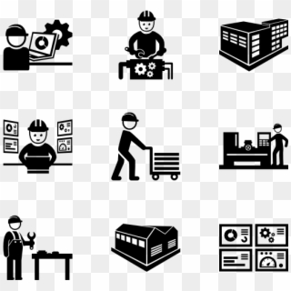 Industrial - Industrial Worker Icon Clipart