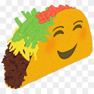 Picture Of A Sticker With A Taco From A Diagonal Side - Taco Emoji Clipart