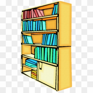 Books Bookcase Library Education - Gambar Rak Buku Kartun Clipart