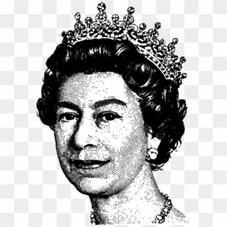 Download - Queen Elizabeth Black And White Clipart