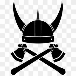 Viking Helmet And Axes Clipart