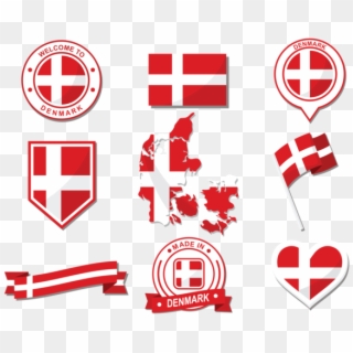 Danish Flag Vector Orangereebok - National Danish Flag Clipart