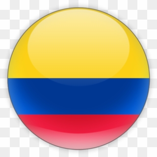 Flags - Colombia Round Flag Png Clipart