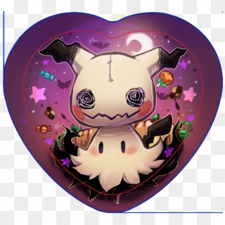 Mimikyu Heart Button - Cartoon Clipart