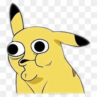 Derp Sticker - Pikachu Meme Face Png Clipart