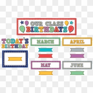 Marquee Our Class Birthdays Mini Bulletin Board - Students Birthday Bulletin Board Clipart
