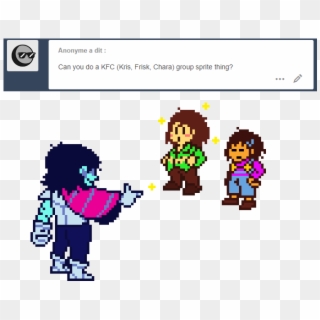 Frisk And Chara Meet Kris - Frisk Chara And Kris Clipart