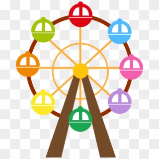 Fair Clipart Roundabout Playground - Carnival Ferris Wheel Clipart - Png Download