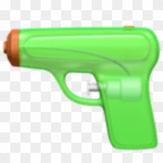 Gun Watergun Emoji Iphone Guns Green - Water Gun Emoji Png Clipart