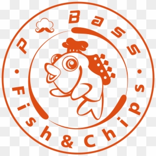 P Bass Fishchips 01 - Circle Clipart