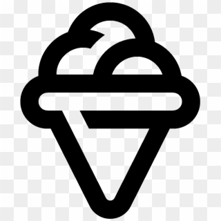 Shaved Ice - Ice Cream Logo White Clipart