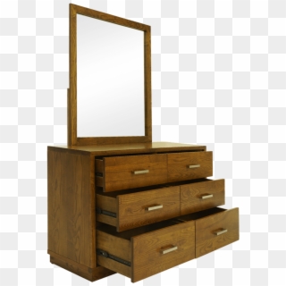 Library Dressing Table With Mirror - Dresser Clipart