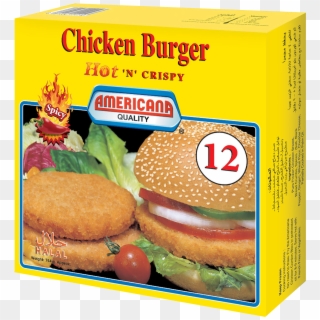 370158 Chicken Burger Spicy 12pcs 744g Eng - Americana Spicy Chicken Burger Clipart