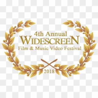 4th Annual Widescreen Film Festival - Gold Laurel Wreath Clipart
