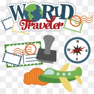 World Traveler Svg Vacation Svg File Traveling Svg - World Travel Travel Clip Art - Png Download