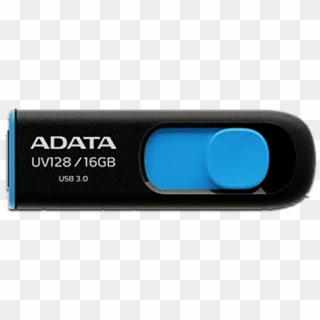 Adata Usb Flash Drive, 16gb, Uv128 - Adata Usb Flash Drive Png Clipart