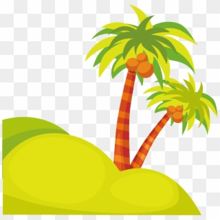 Graphic Freeuse Download Cartoon Clip Art Transprent - Cartoon Palm Tree Background - Png Download