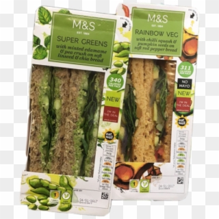 “super Greens” & “rainbow Veg” - Marks And Spencer Vegan Sandwiches Clipart