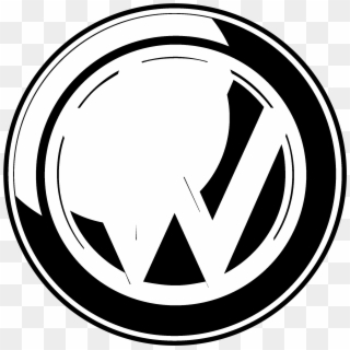 Volkswagen Logo Black And White - Vw Campervan Logo Clipart