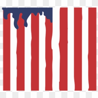 Drawn American Flag Transparent Background - Carmine Clipart