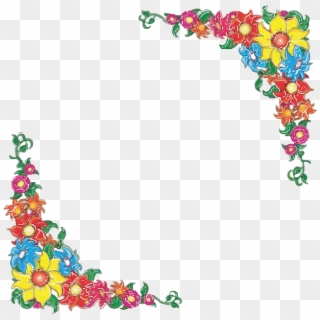 Flowery Border Background Vector - Mexican Flowers Clipart Border - Png Download