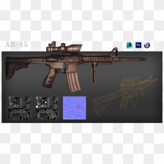 2,000 Tris Given / 2,000 Tris Used - Assault Rifle Clipart