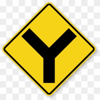 Zoom, Price, Buy - Y Intersection Ahead Sign Clipart