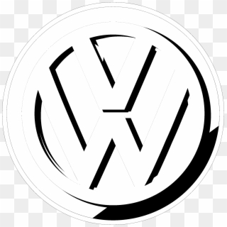 Volkswagen Logo Black And White - Circle Clipart
