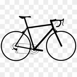 Clipart Black And White Drawing Bicycle Cyclist - Bicycle With No Background - Png Download