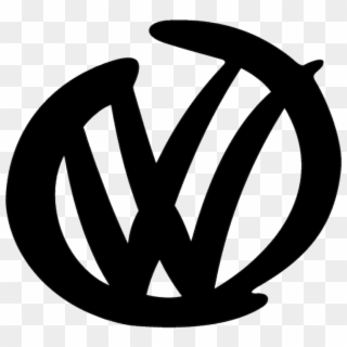 80106 Sticker Volkswagen Vw Logo Signature - Logo Vw Clipart