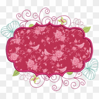 Pink Vintage Frames Png - Machine Embroidery Clipart