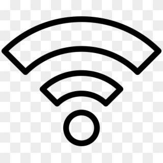 Wifi Outline Symbol In A Circle Comments - Wifi Png Icon White Clipart