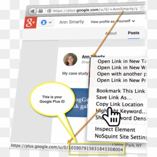 Google Plus Trick - Right Click Clipart