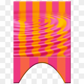Headboard Pink Orange Water Ripple Size - Arch Clipart