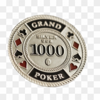 Silver Poker Chip Clipart