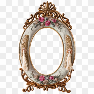 Mirrored Picture Frames, Oval Frame, - Vintage Mirror Png Clipart