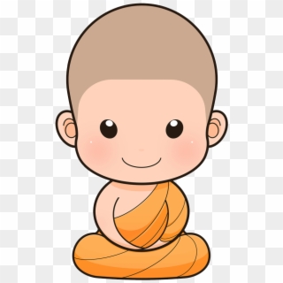 Cartoon Buddhist Monks Clipart