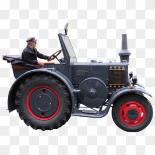 Tractor, Bulldog, Lanz, Oldtimer, Png, Isolated - Tractor Side View Png Clipart