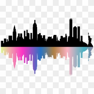 Sticker Skyline De Newyork Design Ambiance Sticker - New York Skyline Png Art Clipart