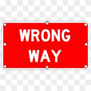 Wrong Way Sign - Sign Clipart