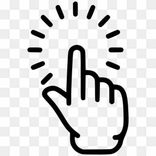 Point Pointing Finger Hand Click Touch Comments - Click Finger Icon Png Clipart