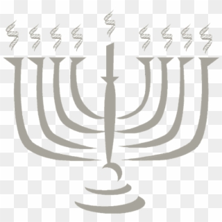 Menorah With 8 Arms - Hanukkah Clipart