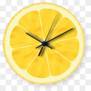 Lemon Slice Art Printed Wall Clock - Circle Clipart