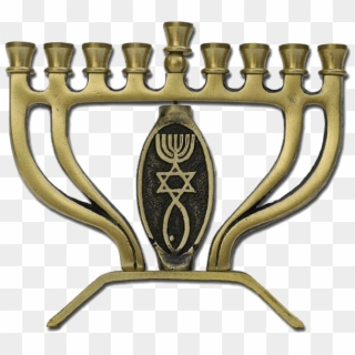 Grafted In Brass Hanukkah Menorah - Messianic Hanukkah Menorah Clipart