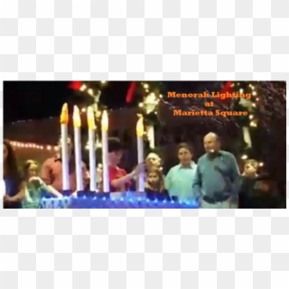 Giant Menorah Lighting At Marietta Square Glover Park - Saint Nicholas Day Clipart