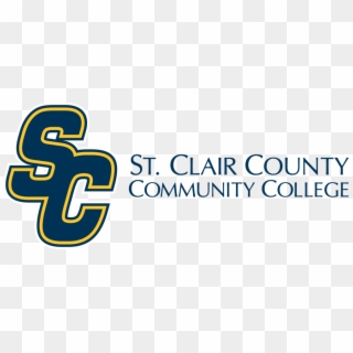 Sc Horizontal Two-line Centered Blue Wordmark - St Clair Community College Clipart